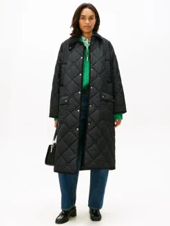naisten tikkitakki Padded Flag Quilted Coat,>Tommy Hilfiger Clearance