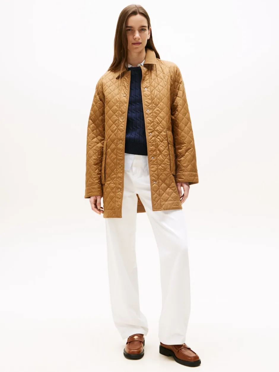 naisten tikkitakki, PADDED NYLON REG QUILTED COAT>Tommy Hilfiger Clearance