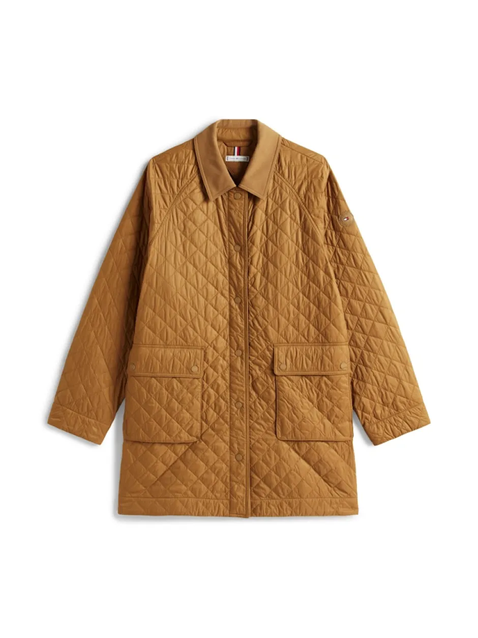 naisten tikkitakki, PADDED NYLON REG QUILTED COAT>Tommy Hilfiger Clearance