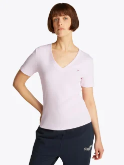 naisten t-paita, SLIM CODY V-NK SS, C1O>Tommy Hilfiger Outlet