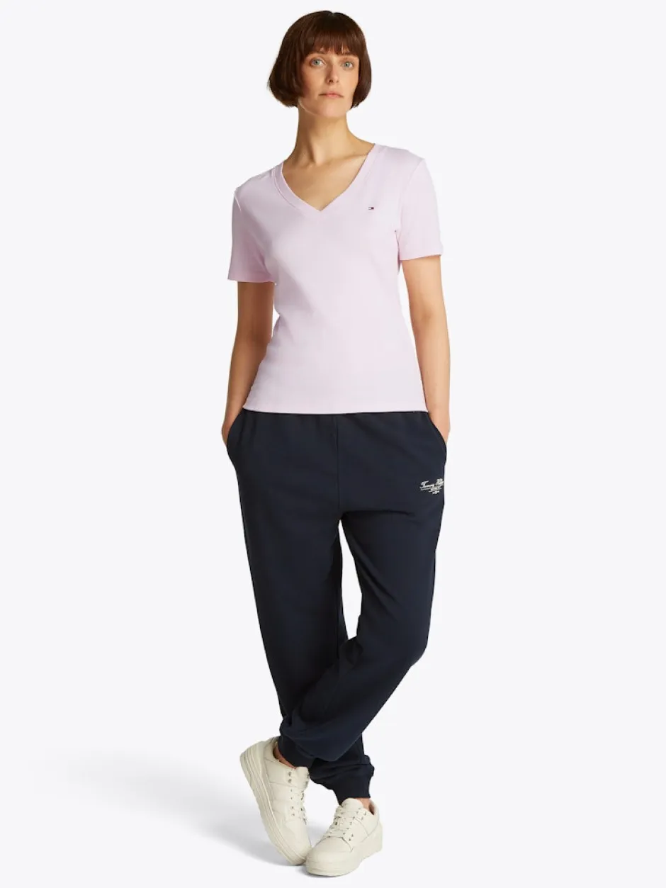 naisten t-paita, SLIM CODY V-NK SS, C1O>Tommy Hilfiger Outlet