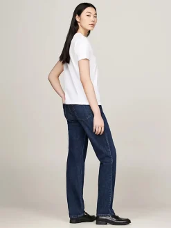 naisten t-paita, REG CORP LOGO C-NK SS>Tommy Hilfiger Hot