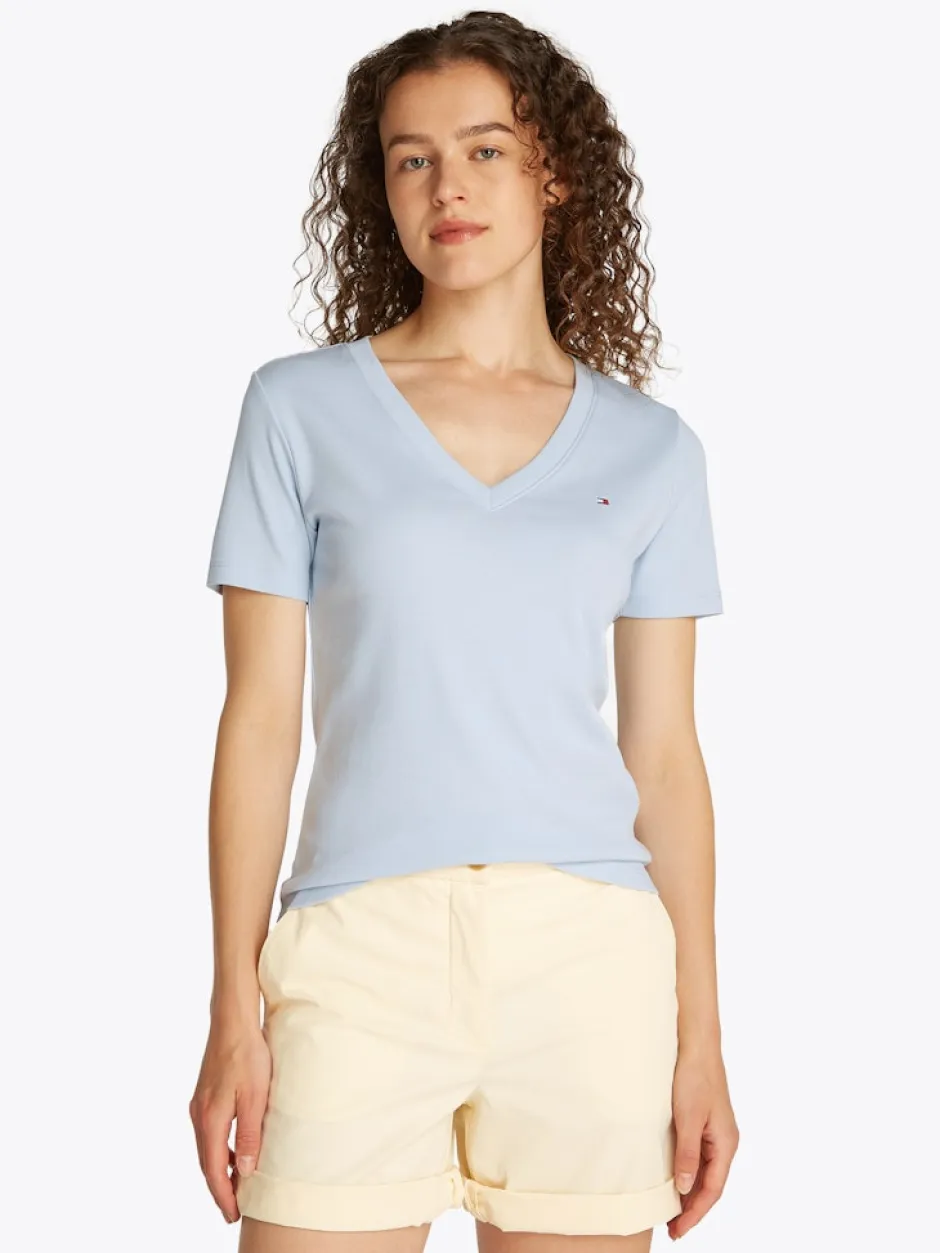 naisten t-paita, SLIM CODY V-NK SS, C1O>Tommy Hilfiger Discount