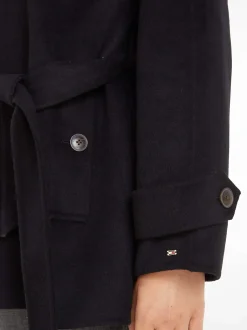 Naisten VillakangasTakki, DF WOOL BLEND SHORT TRENCH><noscript><img width=