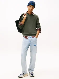 miesten neulepsuero, TJM SLIM ESS SWEATER EXT Armeijanvihreä><noscript><img width=