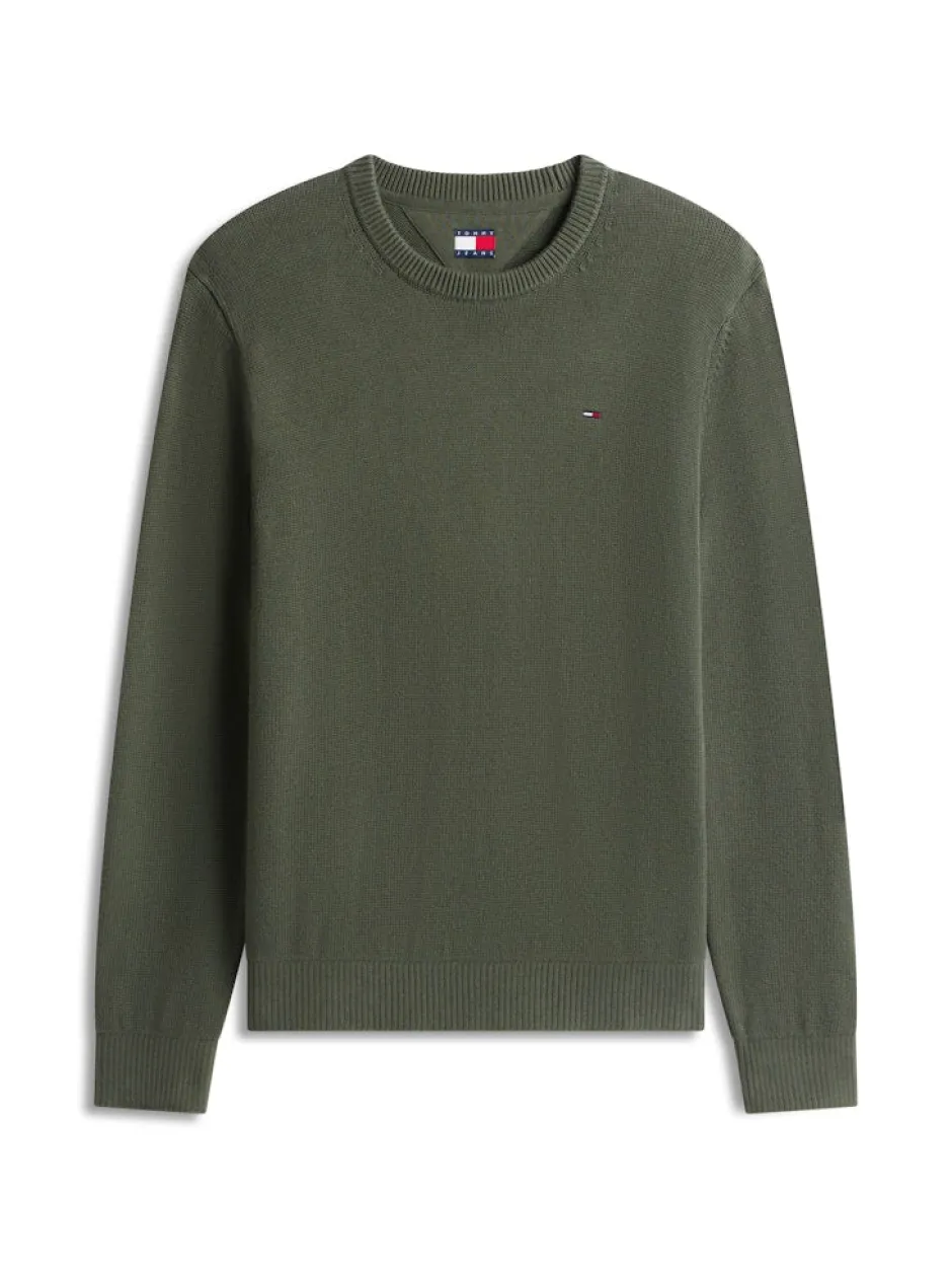 miesten neulepsuero, TJM SLIM ESS SWEATER EXT Armeijanvihreä>Tommy Jeans Outlet