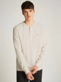 Miesten Paita, REG WAFFLE HENLEY TEE>Tommy Jeans Hot