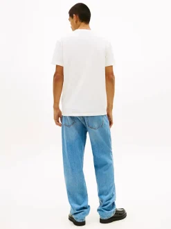 miesten t-paita TJM REG SIGNATURE STRIPE T EXT,>Tommy Jeans Outlet