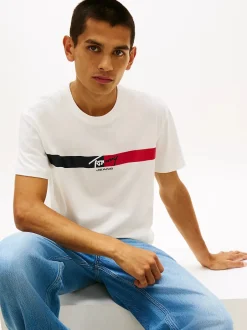 miesten t-paita TJM REG SIGNATURE STRIPE T EXT,><noscript><img width=