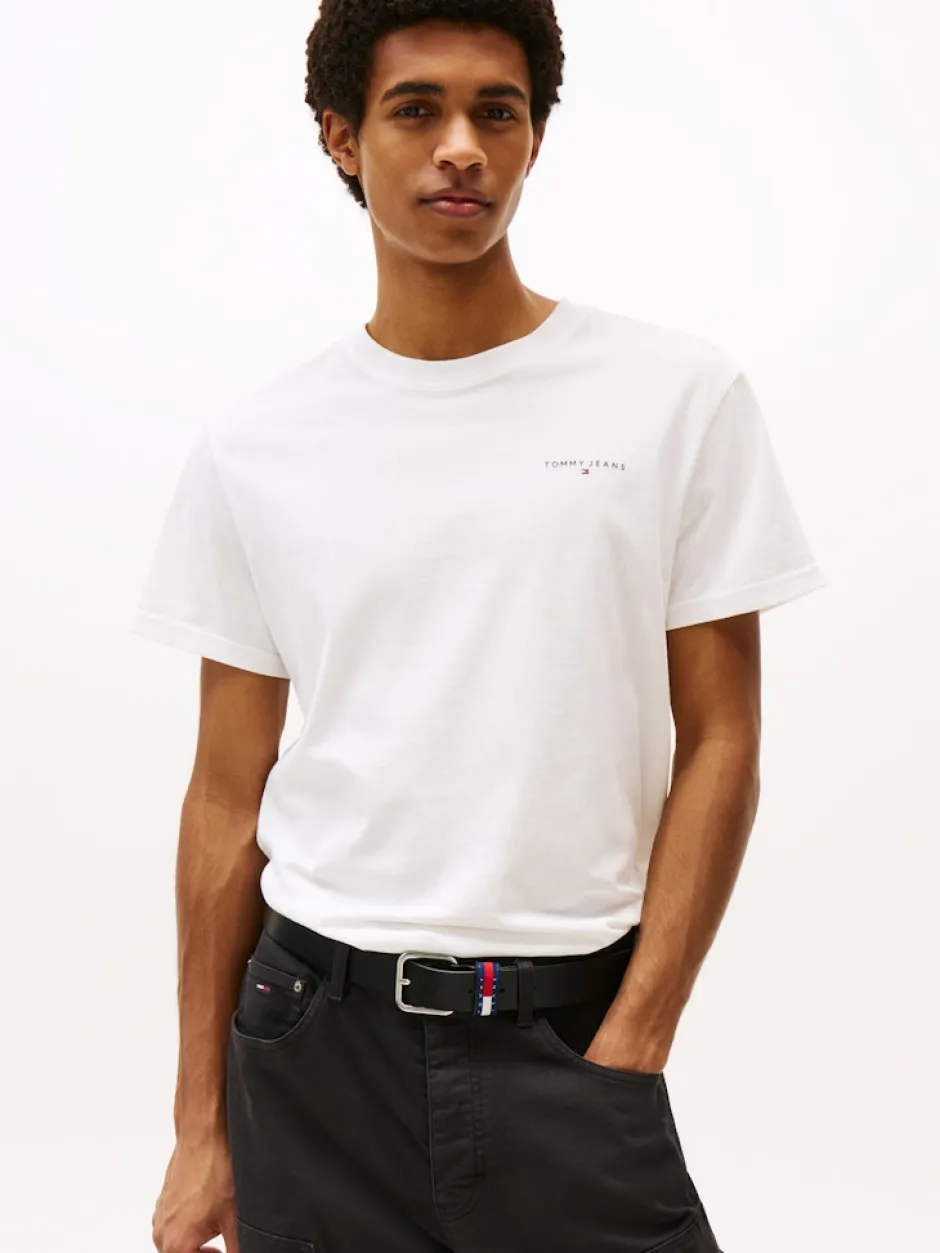 miesten t-paita, TJM SLIM LINEAR CHEAST TEE>Tommy Jeans Discount