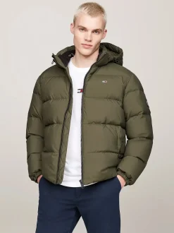 Miesten Untuvatakki, ESSENTIAL DOWN JACKET Armeijanvihreä>Tommy Jeans