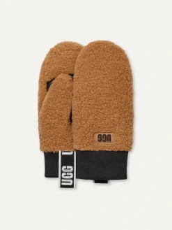 Naisten Käsineet, W FLUFF MITTEN WITH LOGO TAPE>UGG Discount