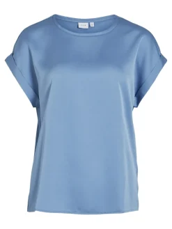 lyhythihainen toppi, VIELLETTE S/S SATIN TOP><noscript><img width=
