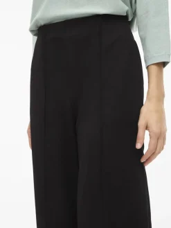 naisten housut VIWINNIE CLUA HW WIDE PANTS, musta><noscript><img width=