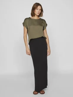 naisten lyhythihainen toppi K-Viellette S/S Satin Top - NOOS,><noscript><img width=