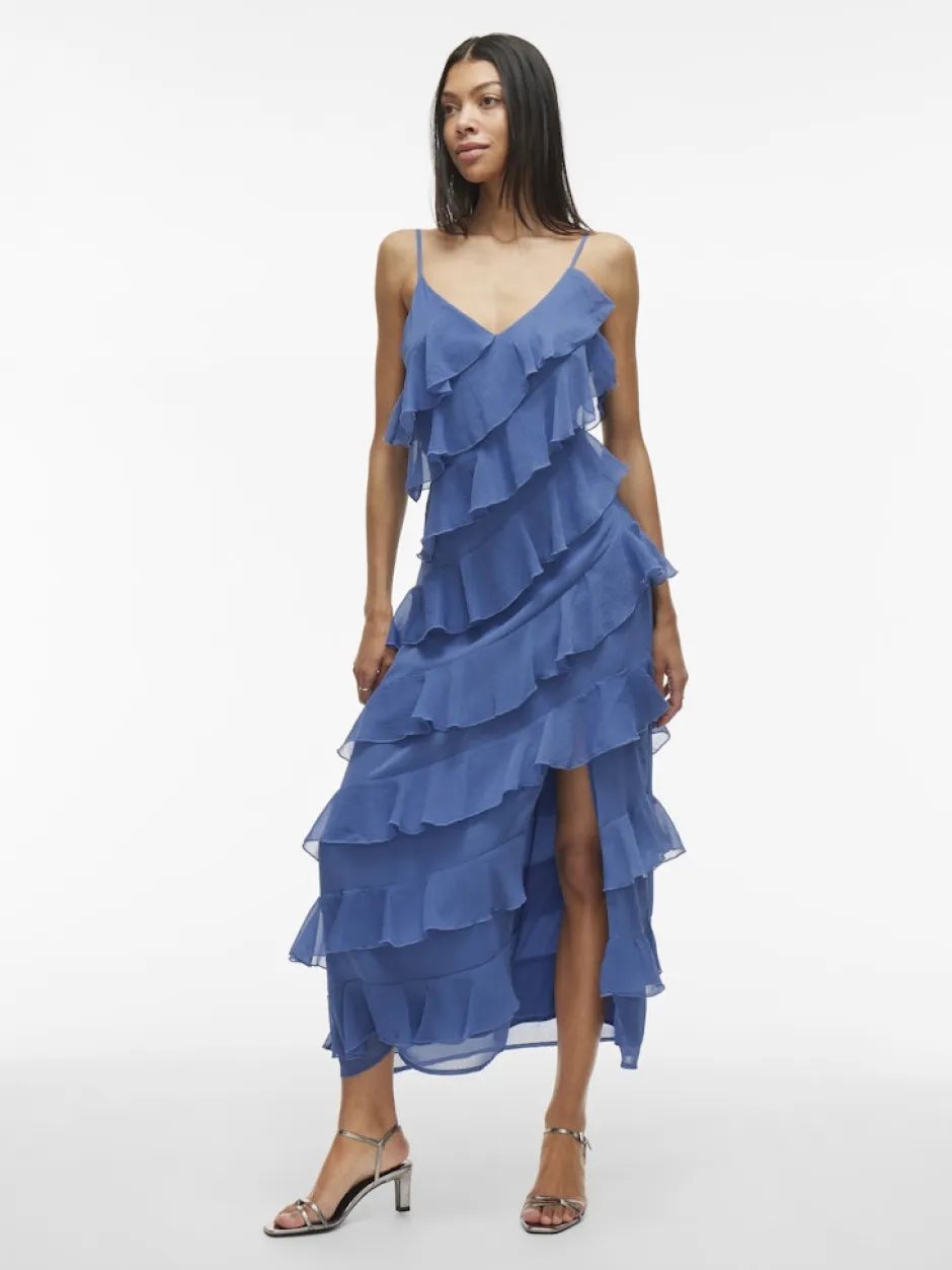 naisten mekko, VILUNA STRAP DRESS>Vila Discount