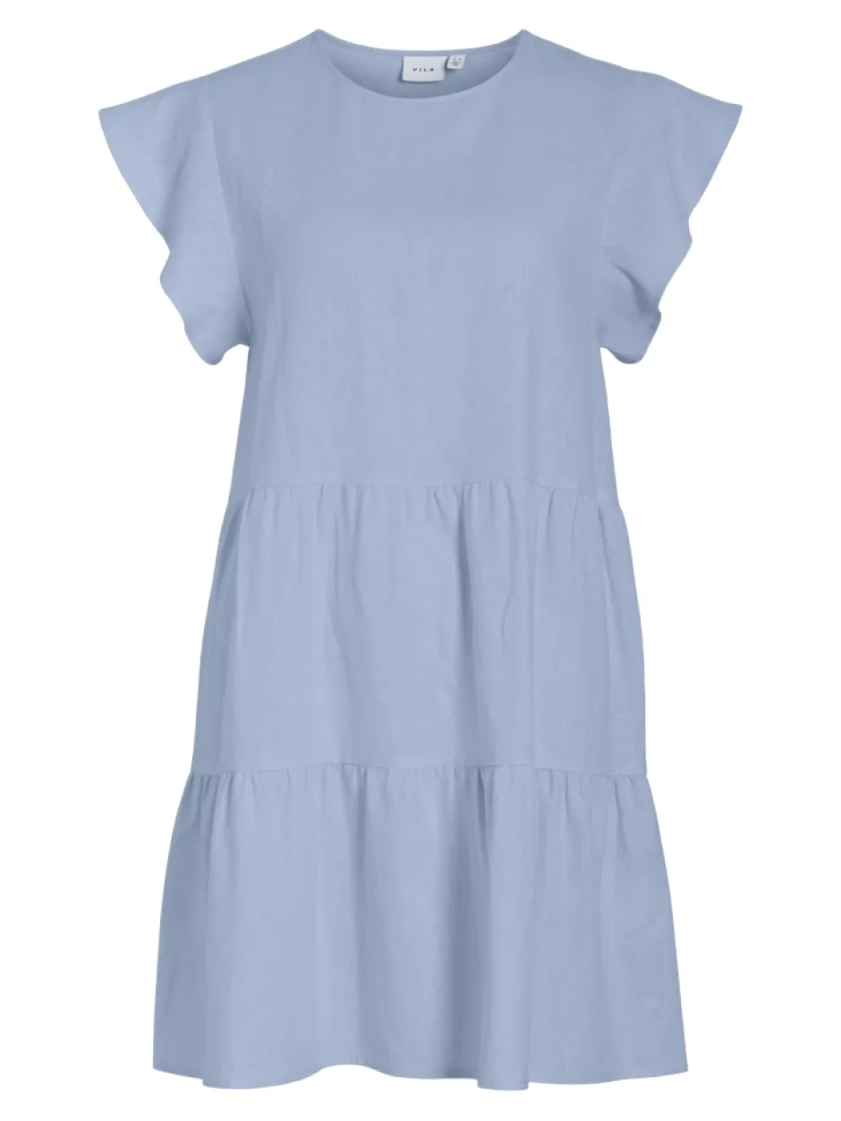 naisten mekko, VISUMMER LIN C/S DRESS>Vila Clearance