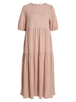 naisten mekko, VISUMMER LIN 2/4 MIDI DRESS>Vila Hot