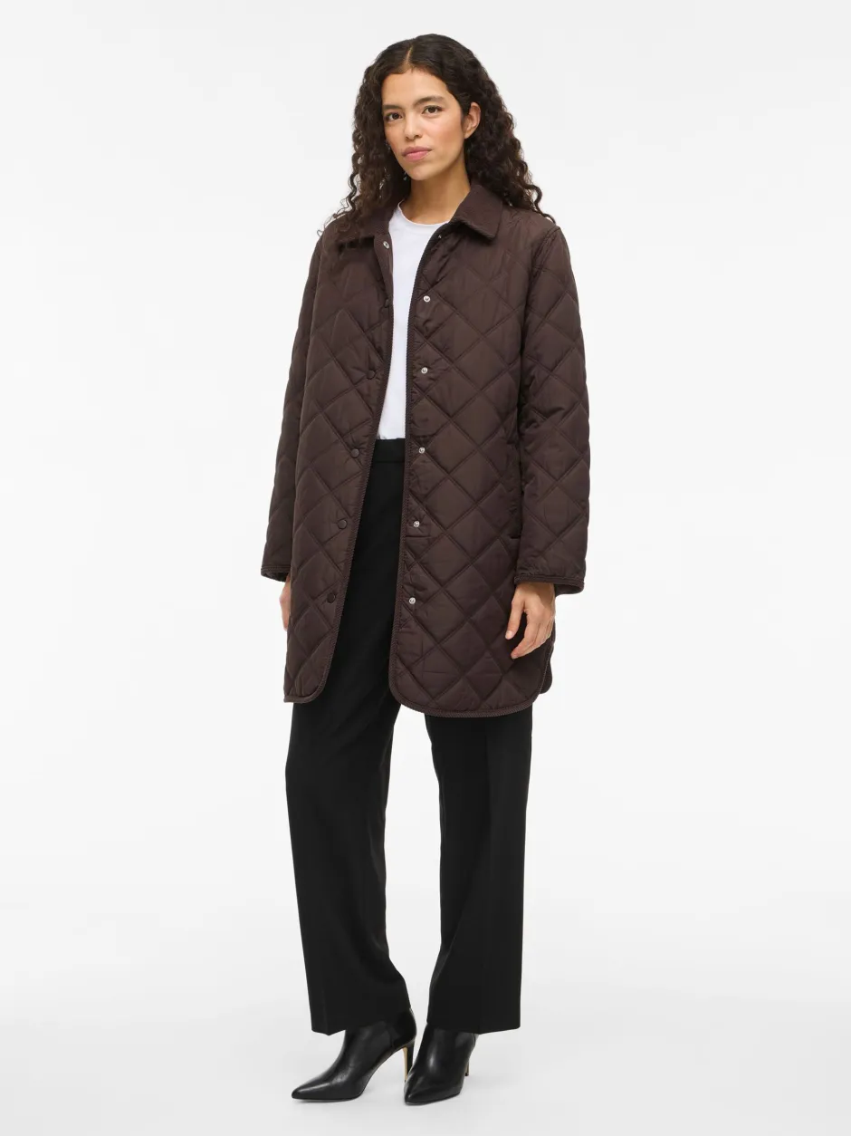 naisten tikkitakki, VIQUILA L/S CORDUROY QUILT LONG JACKET>Vila Sale