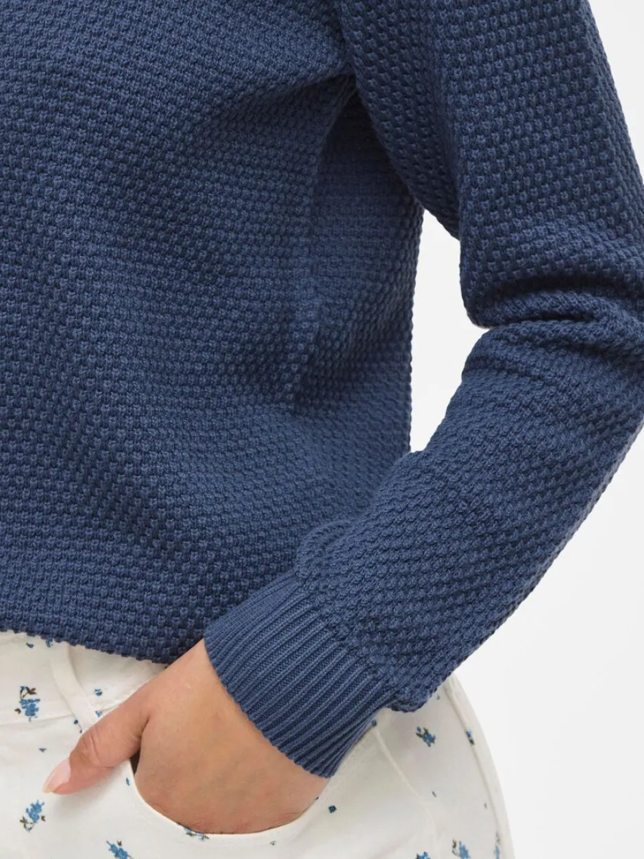 neule, K-VIDALO O-NECK L/S KNIT TOP- NOOS>Vila Clearance