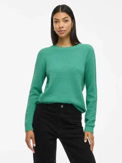 neule K-VIDALO O-NECK L/S KNIT TOP- NOOS,>Vila Sale
