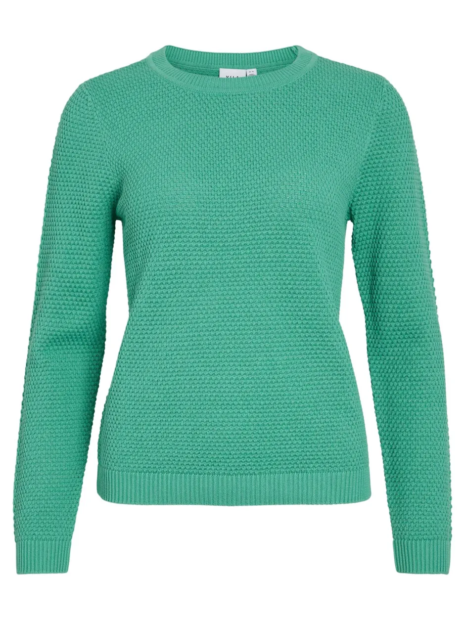 neule K-VIDALO O-NECK L/S KNIT TOP- NOOS,>Vila Sale