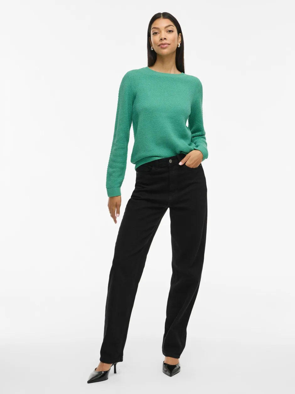 neule K-VIDALO O-NECK L/S KNIT TOP- NOOS,>Vila Sale