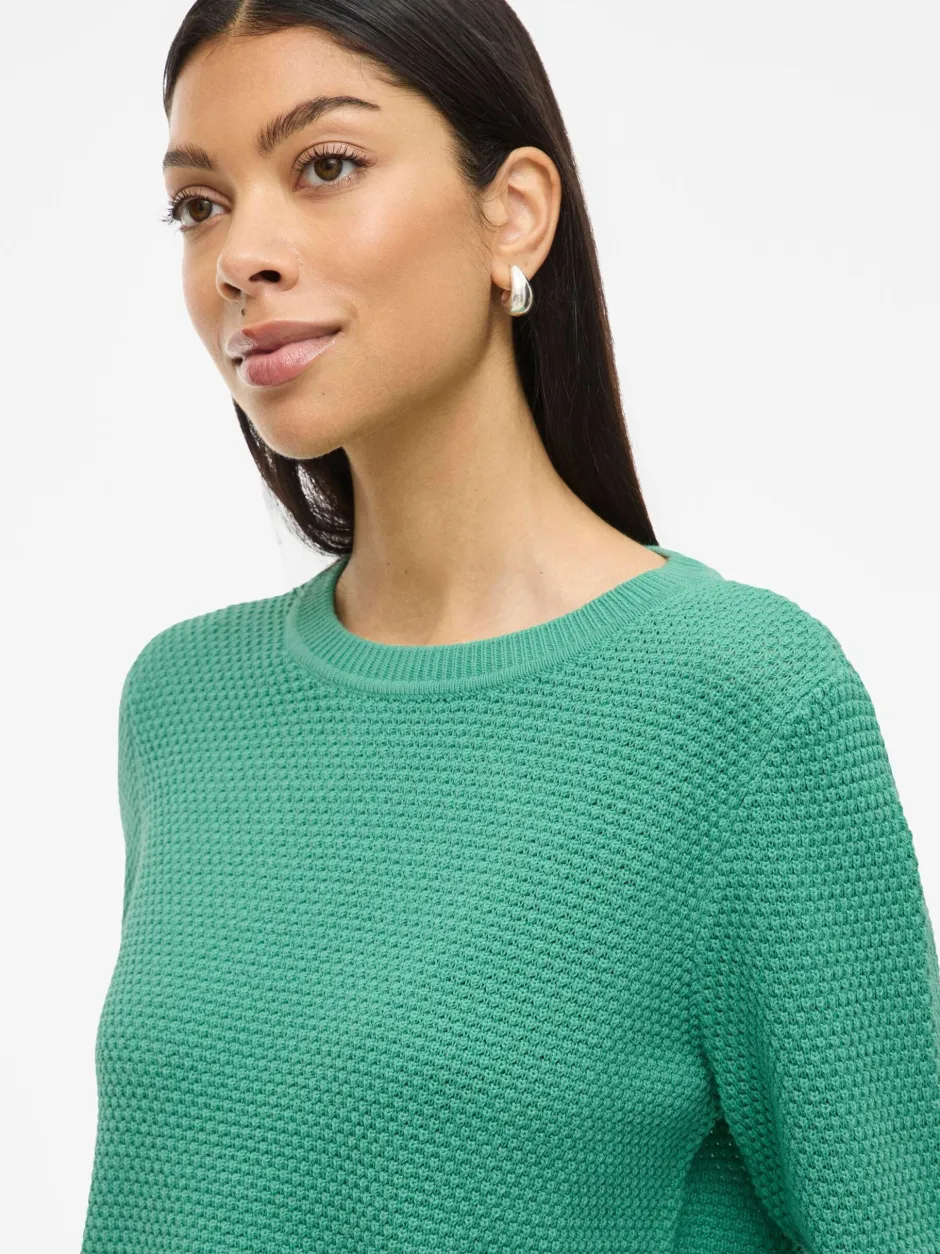 neule K-VIDALO O-NECK L/S KNIT TOP- NOOS,>Vila Sale