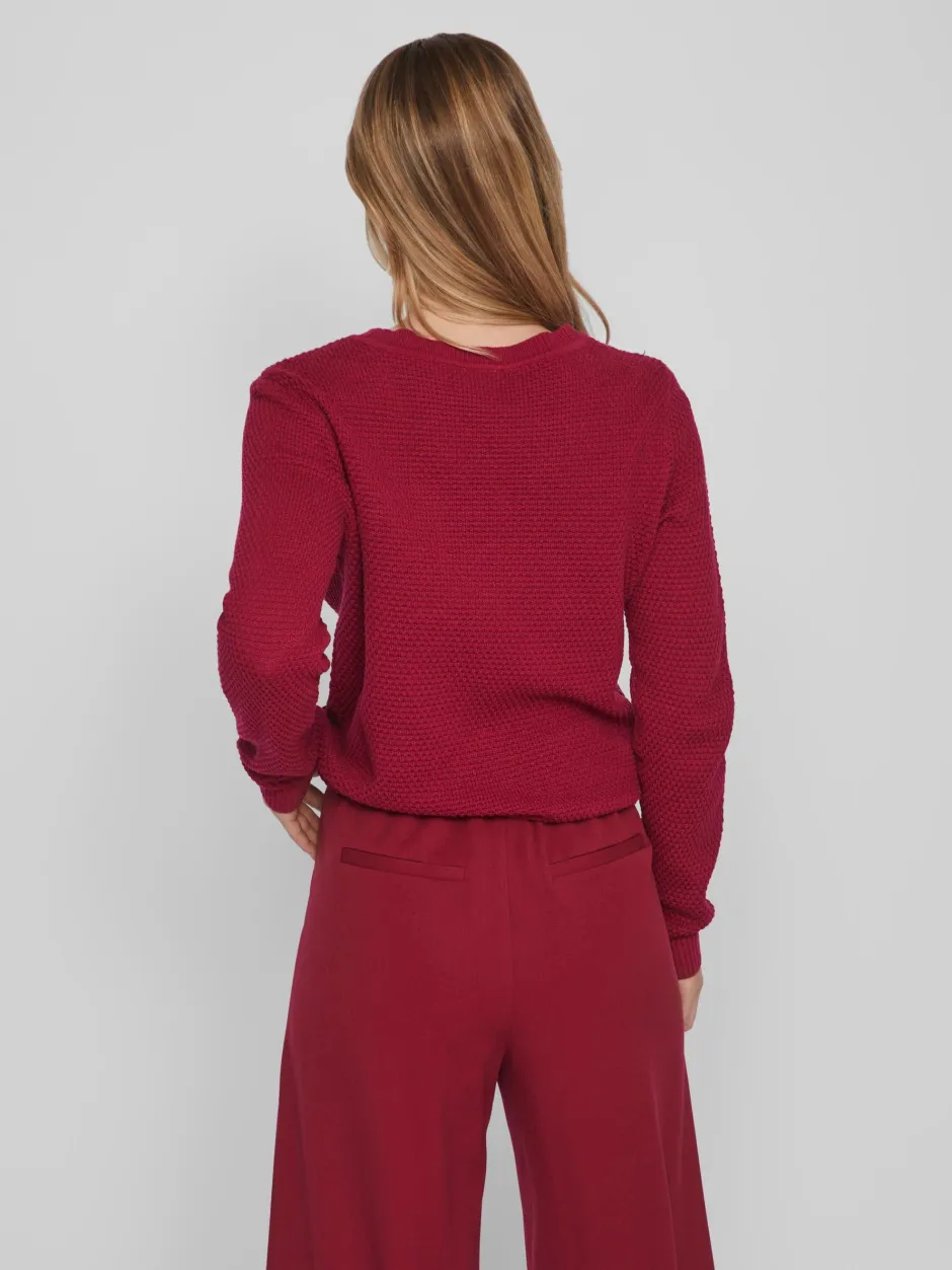 neule, VIDALO O-NECK L/S KNIT TOP>Vila Clearance