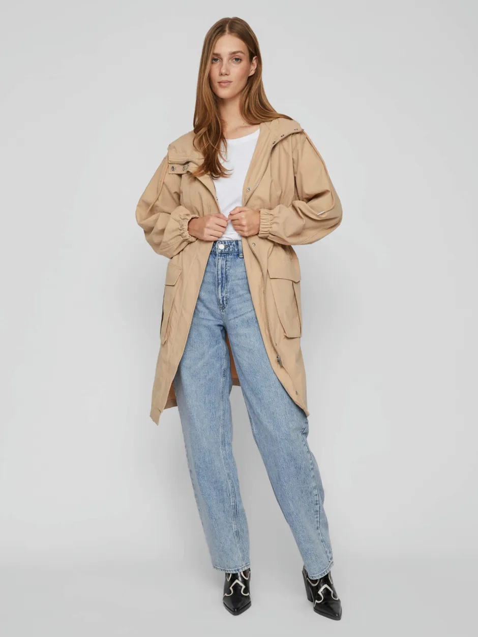 pitkä parkatakki, VISILIANA LONG PARKA JACKET>Vila
