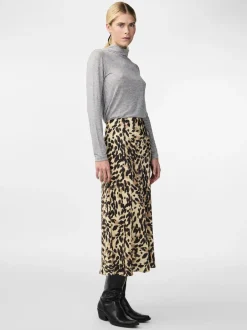 hame, YASPELLA HW MIDI SKIRT Beige Kuosi>Y.A.S New