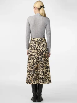 hame, YASPELLA HW MIDI SKIRT Beige Kuosi>Y.A.S New