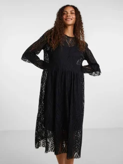 Naisten Mekko YASLUCIANNA LS LONG LACE DRESS>Y.A.S Outlet
