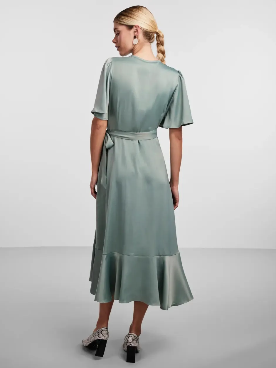 Naisten Mekko, YASTHEA 2/4 MIDI WRAP DRESS>Y.A.S Online