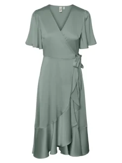 Naisten Mekko, YASTHEA 2/4 MIDI WRAP DRESS><noscript><img width=