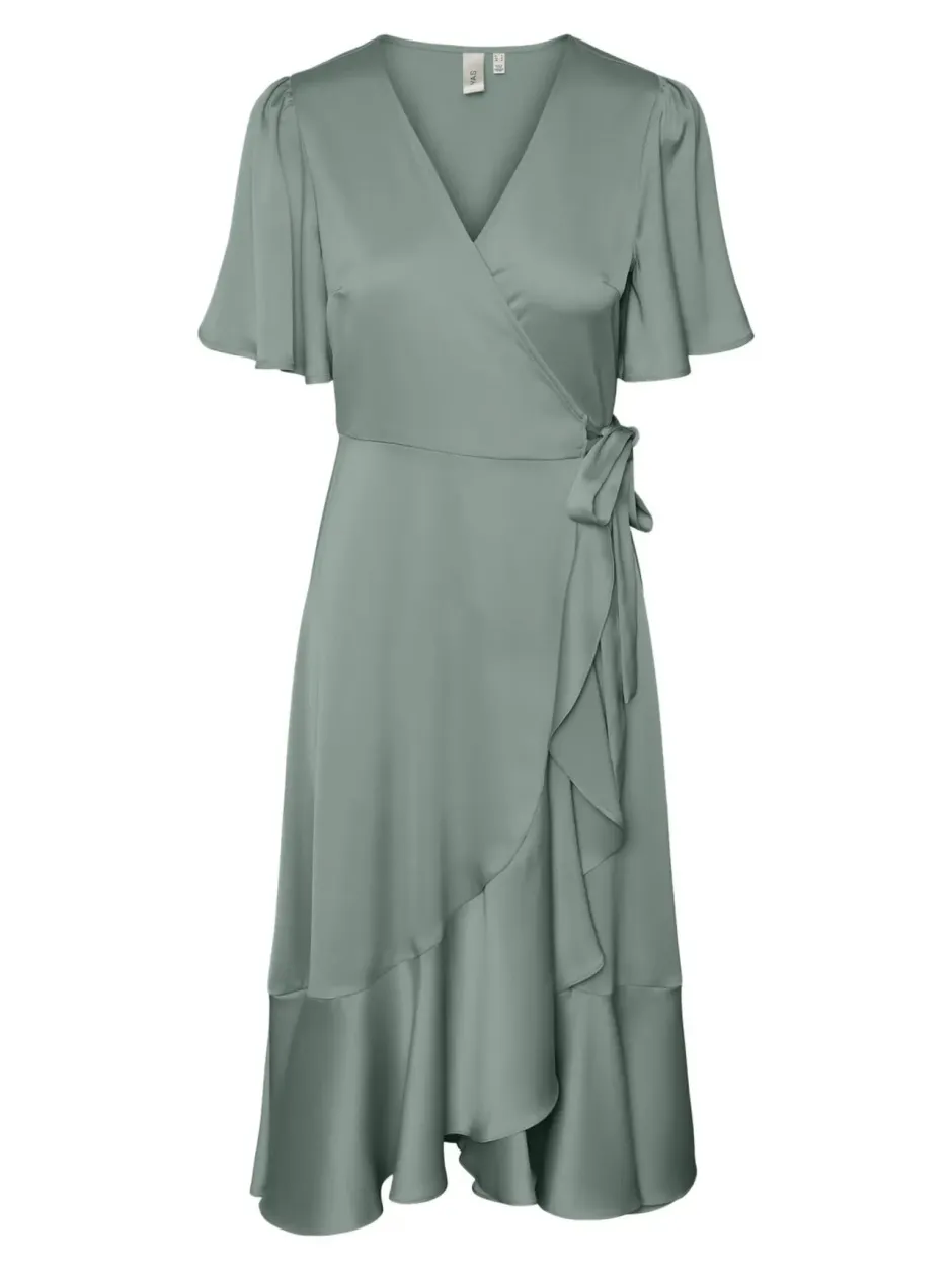 Naisten Mekko, YASTHEA 2/4 MIDI WRAP DRESS>Y.A.S Online