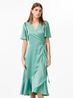 Naisten Mekko, YASTHEA 2/4 MIDI WRAP DRESS>Y.A.S