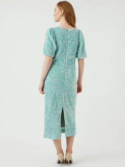 Naisten Midimekko, YASMAJA SEQUIN 2/4 MIDI DRESS><noscript><img width=