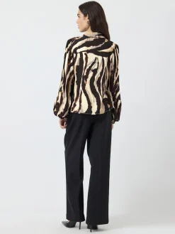 naisten paitapusero K Yasasina LS Shirt S. Noos, Sandshell Zebra print>Y.A.S Sale