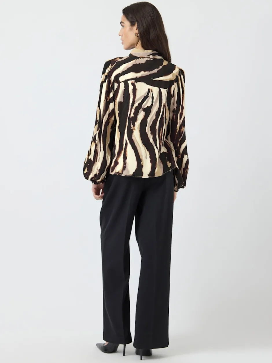 naisten paitapusero K Yasasina LS Shirt S. Noos, Sandshell Zebra print>Y.A.S Sale