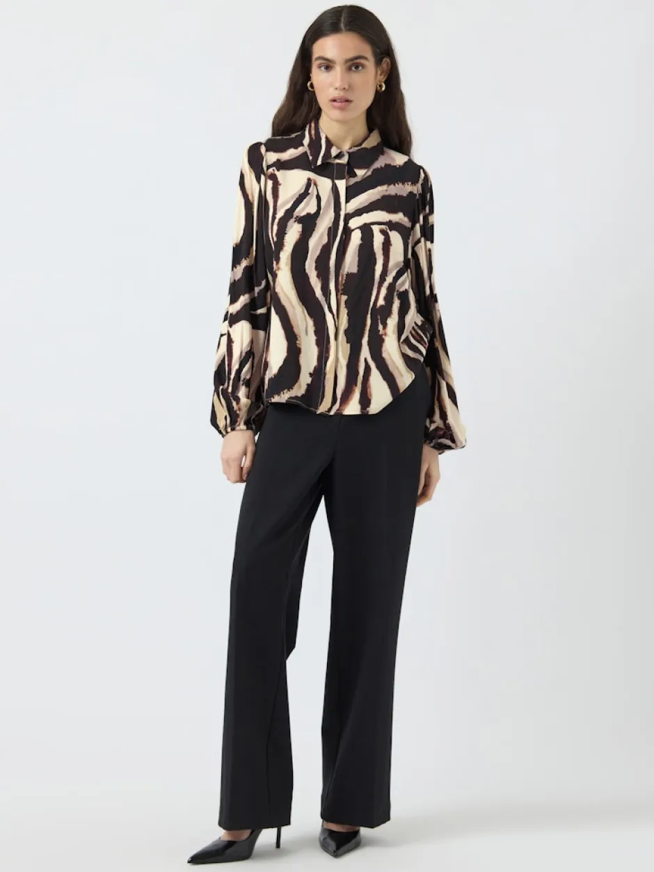 naisten paitapusero K Yasasina LS Shirt S. Noos, Sandshell Zebra print>Y.A.S Sale