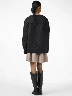 naisten tikkitakki YASLAURIE LS Padded Jacket S., musta>Y.A.S